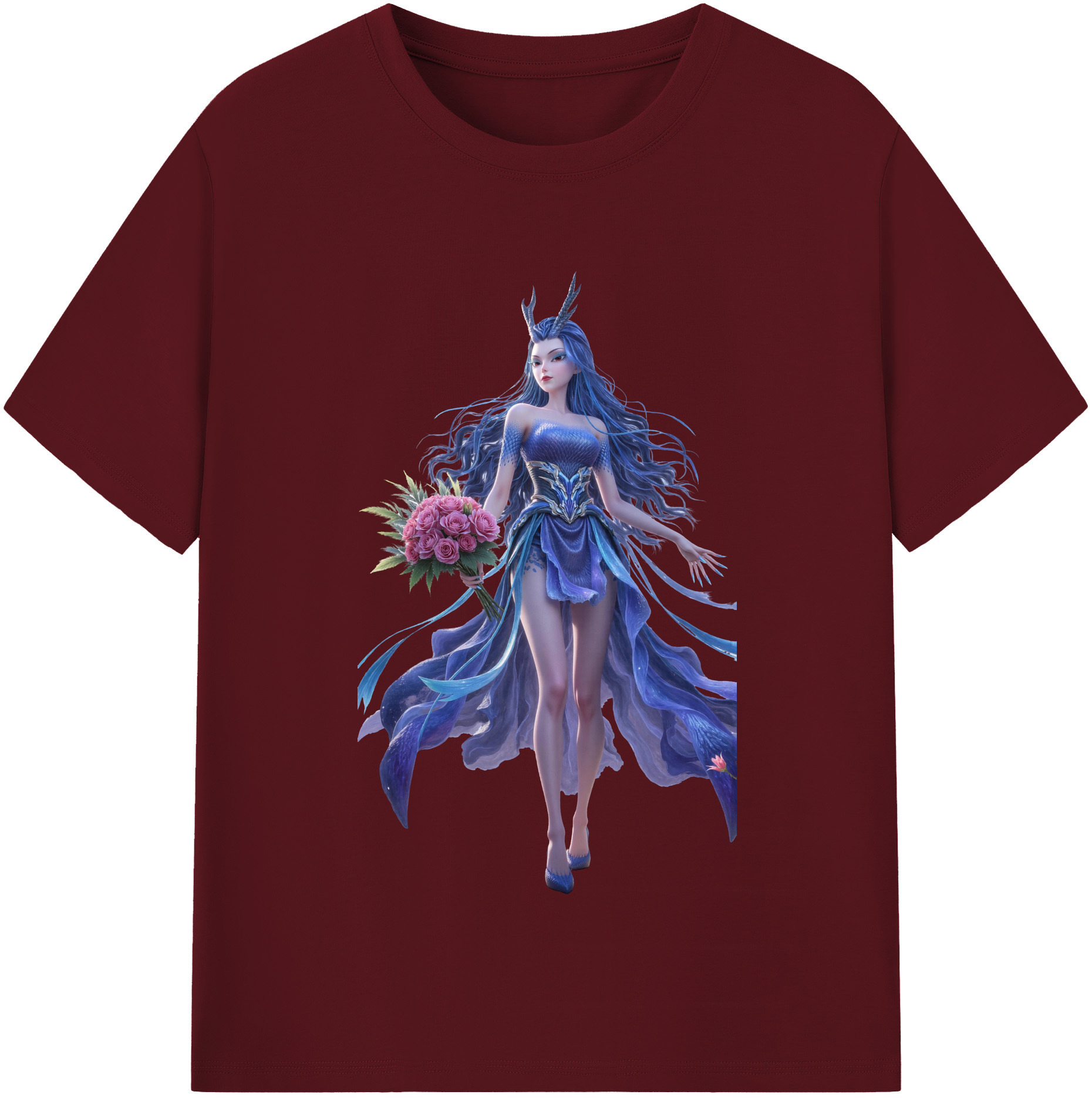 （画像用） Ne Zha 2 ナタ 魔童の大暴れ 綿100％半袖Tシャツ（フロントプリント）
